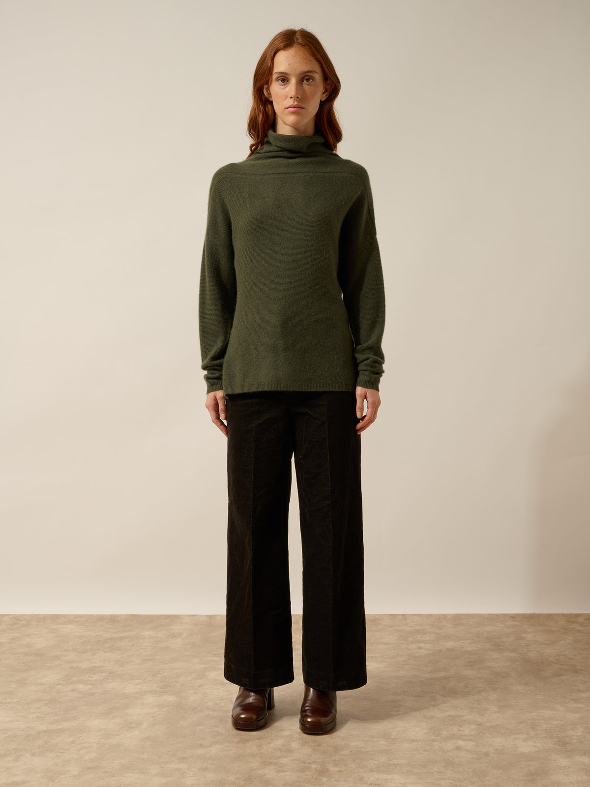 BLANTYRE Pullover Rollkragen Khaki