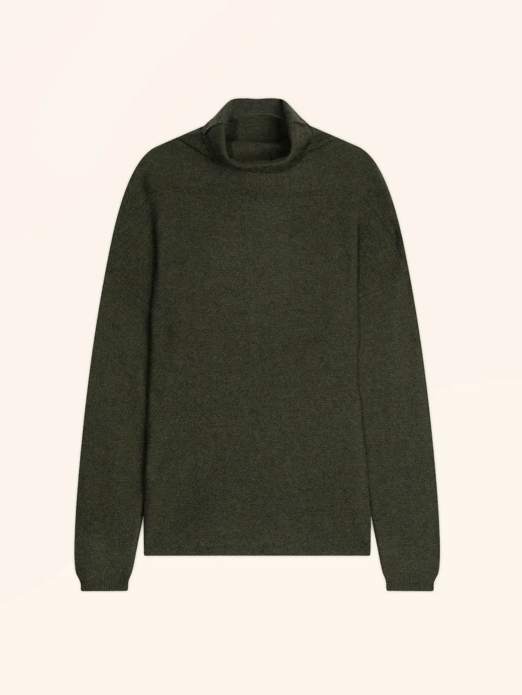 BLANTYRE Pull Col Roulé Kaki Chiné