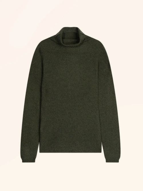BLANTYRE Pullover Rollkragen Khaki meliert