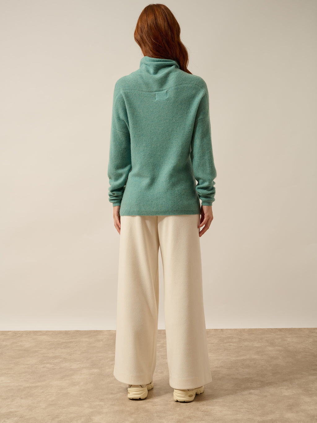 BLANTYRE Pull Col Roulé Vert Chiné