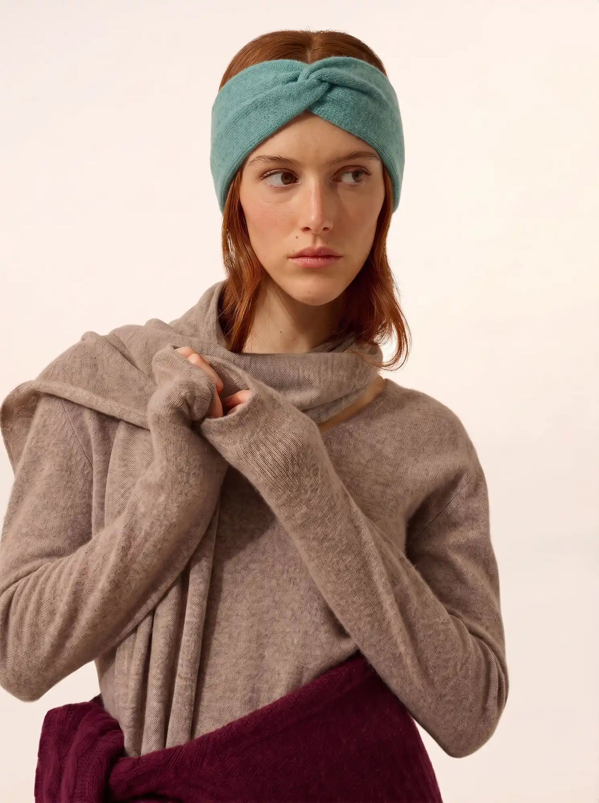 NAMAD Headband 4 Ply Heather Green