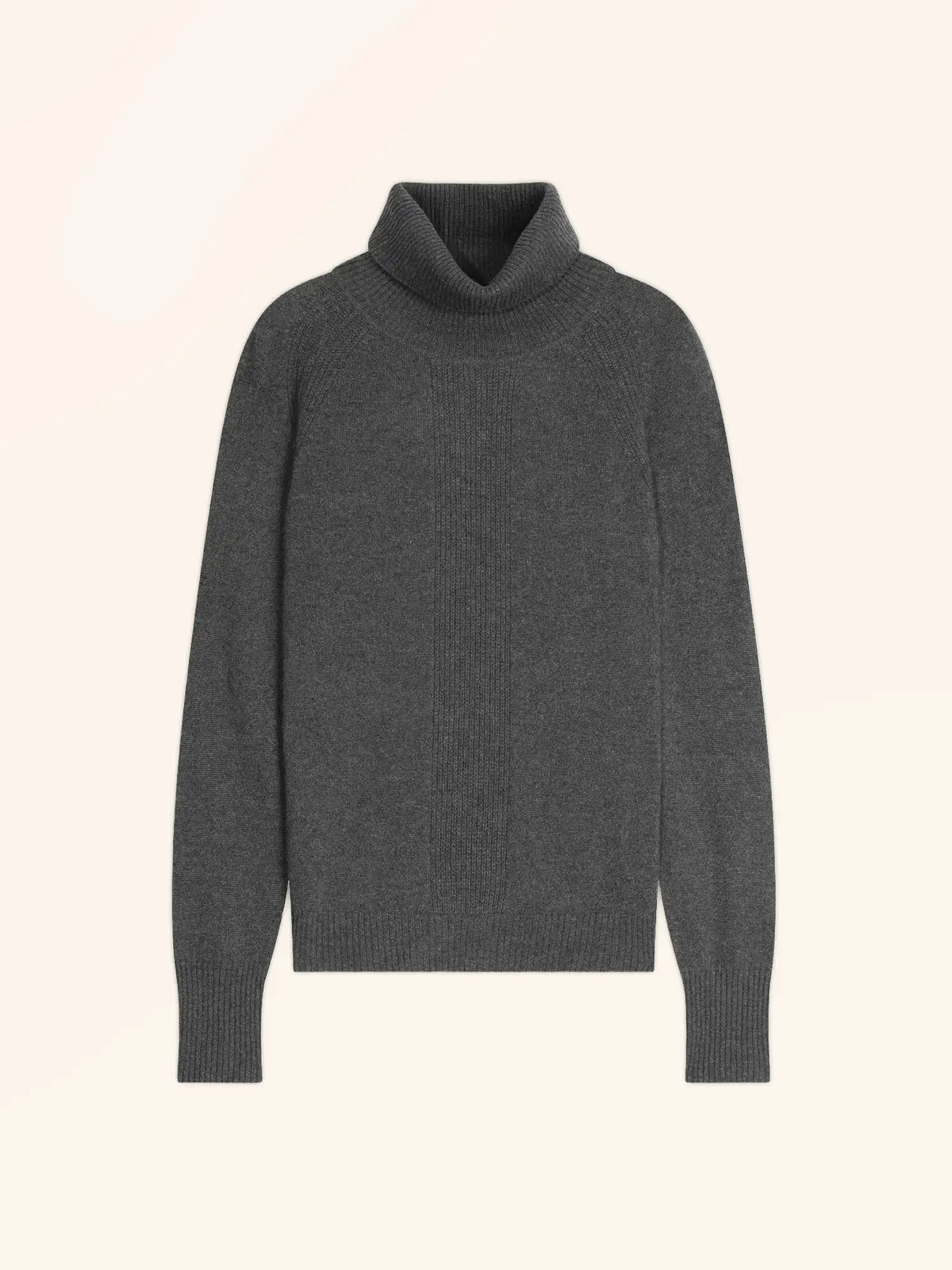 LILLY Pull Col Roulé Anthracite Chiné