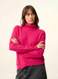 LILLY Pull Col Roulé Fuchsia