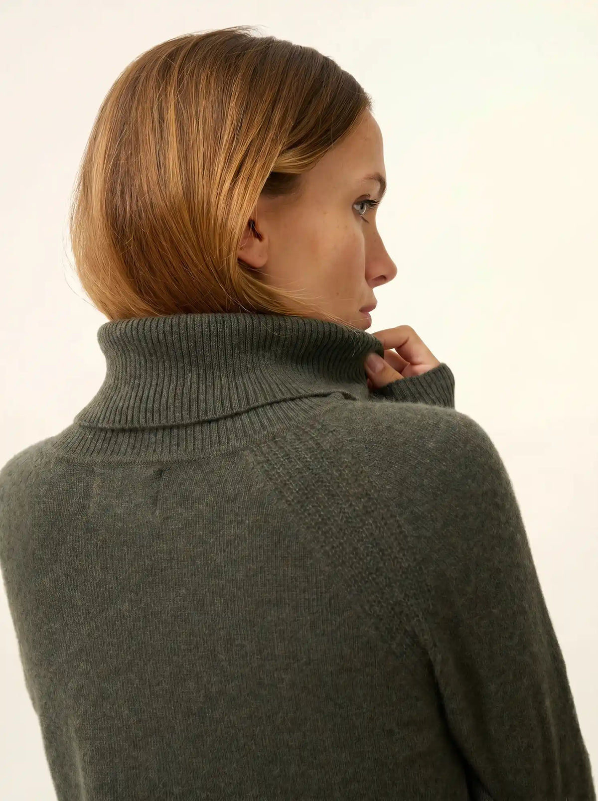 LILLY Sweater Turtleneck Heather Khaki