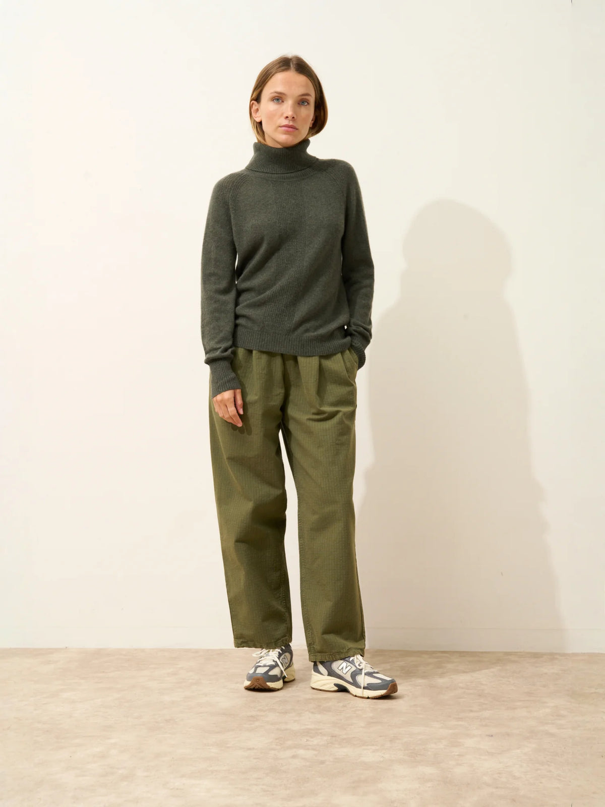 LILLY Sweater Turtleneck Heather Khaki
