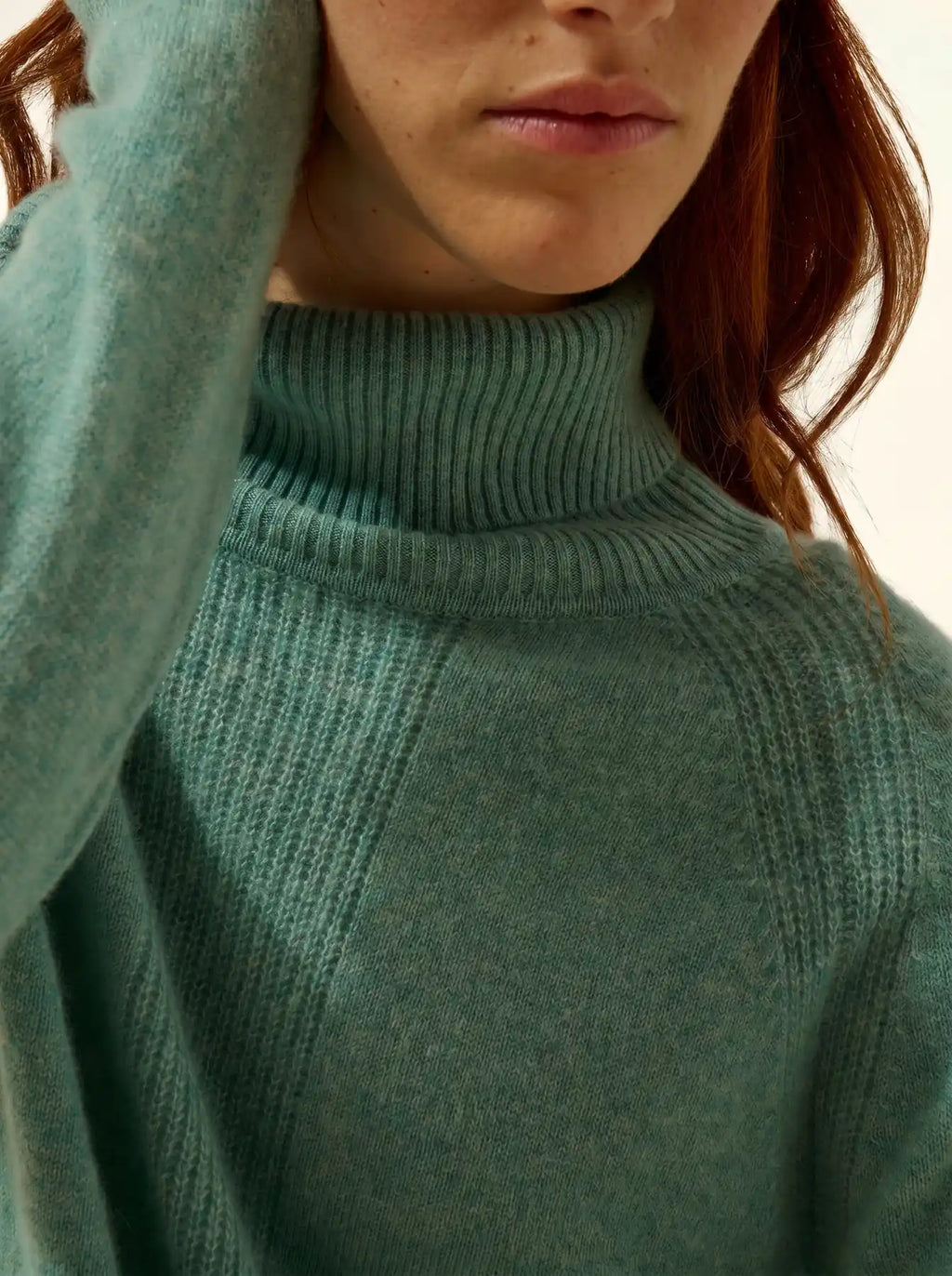 LILLY Sweater Turtleneck Heather Green