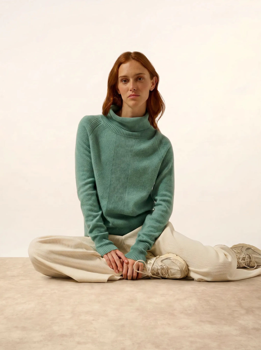 LILLY Sweater Turtleneck Heather Green