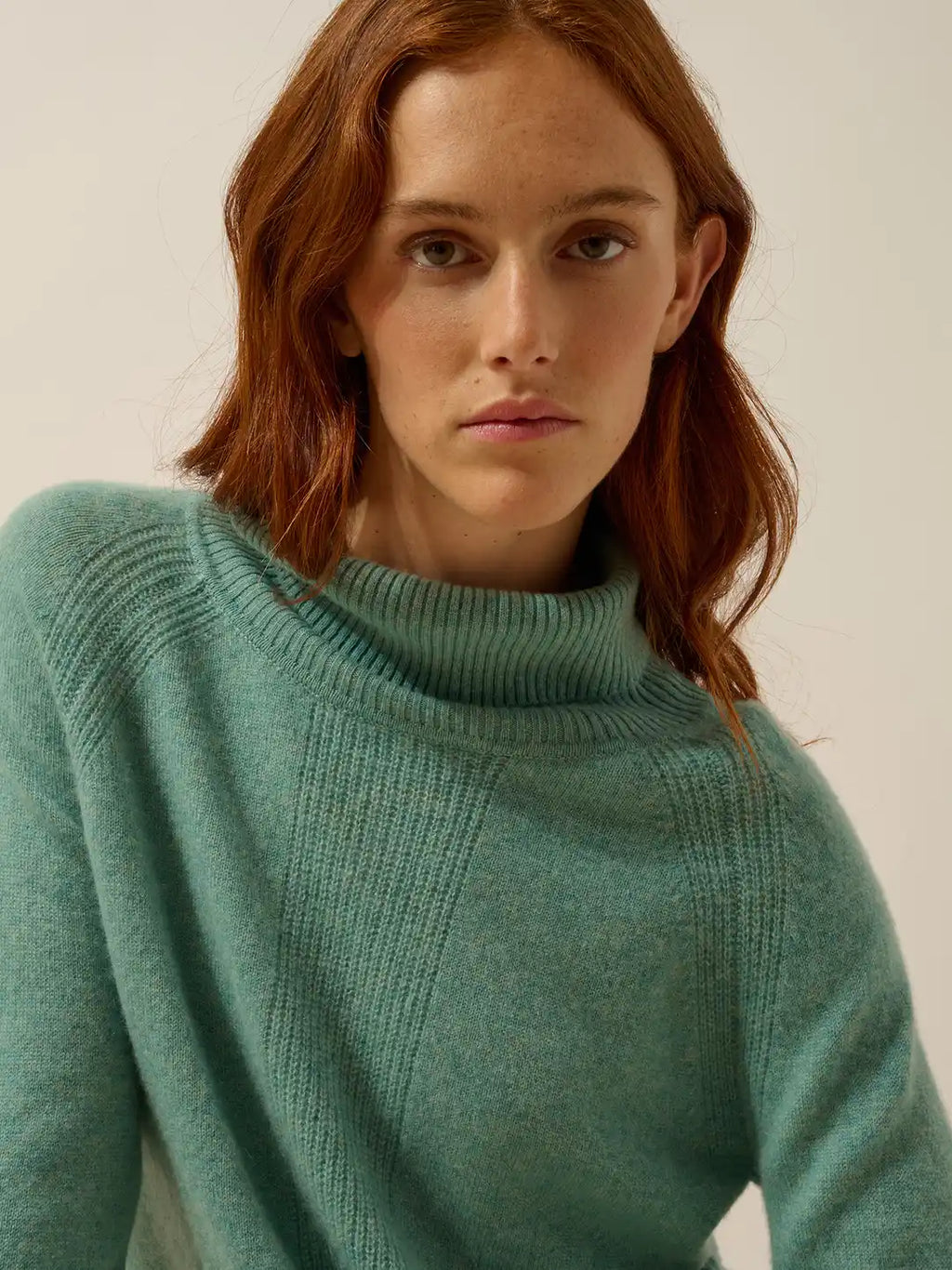 LILLY Sweater Turtleneck Heather Green