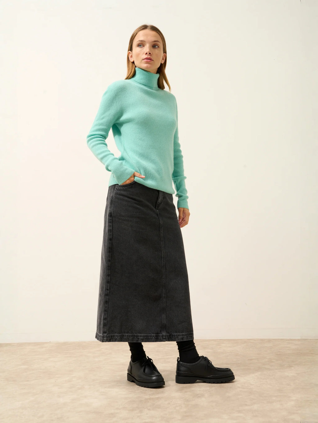 LANAIS Sweater Turtleneck Jade