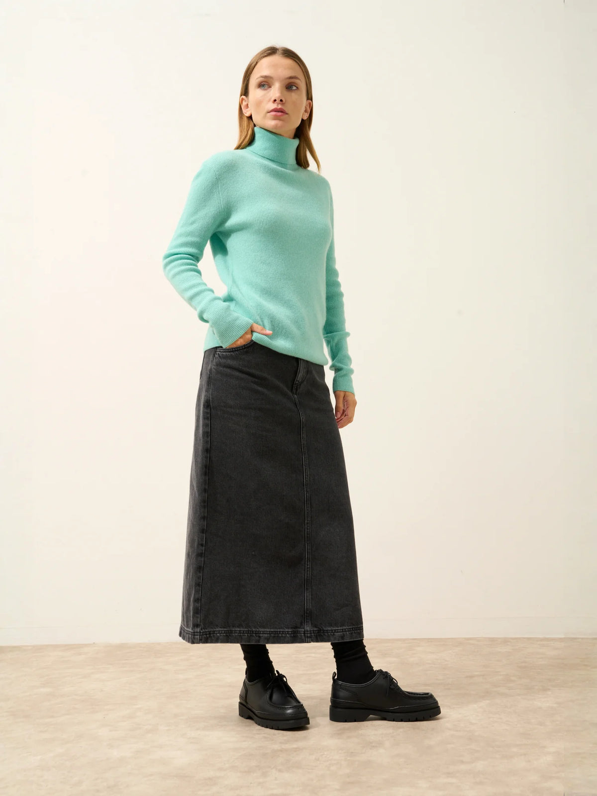 LANAIS Sweater Turtleneck Jade