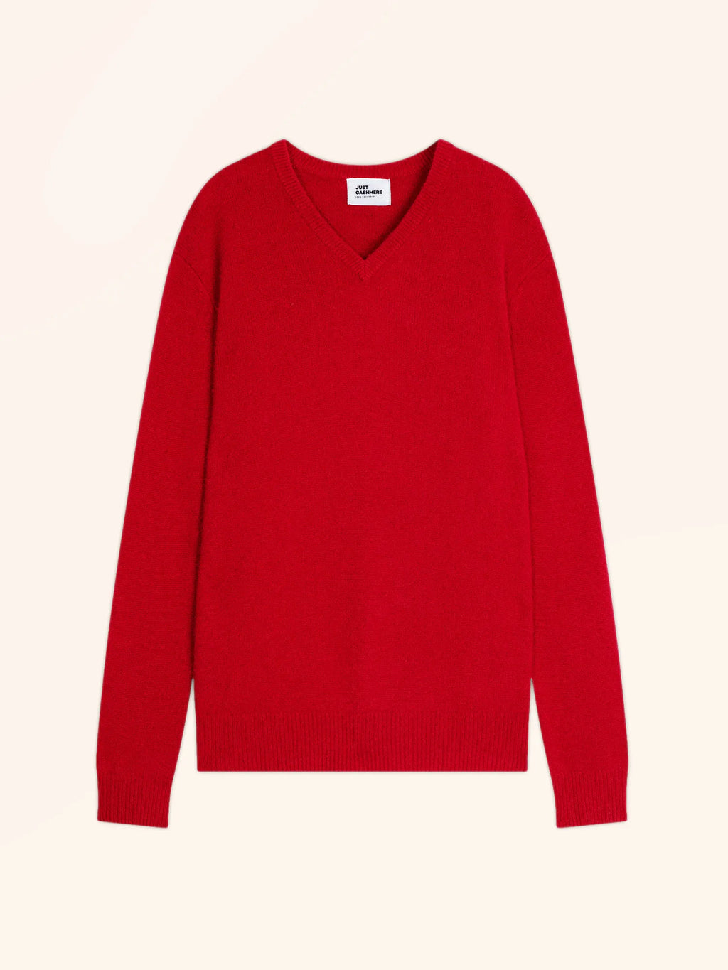 NATHAN Pullover V-Ausschnitt 4-fädig Rot