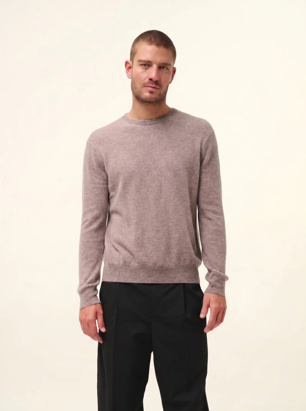 HOWARD Pull Col Rond Caribou Chiné