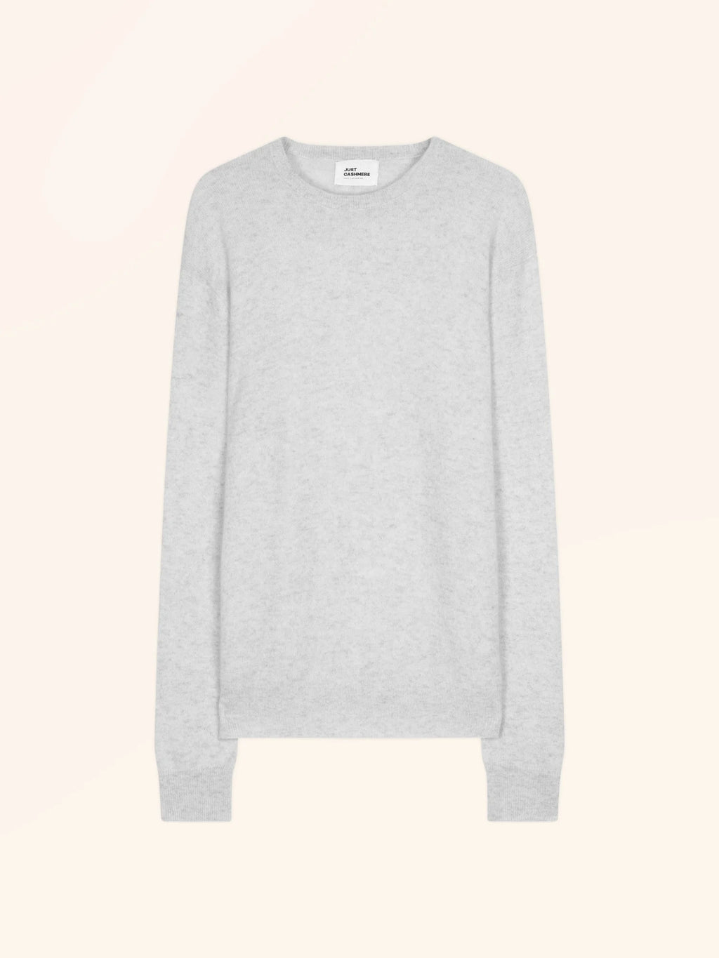HOWARD Pull Col Rond Gris Perle Chiné