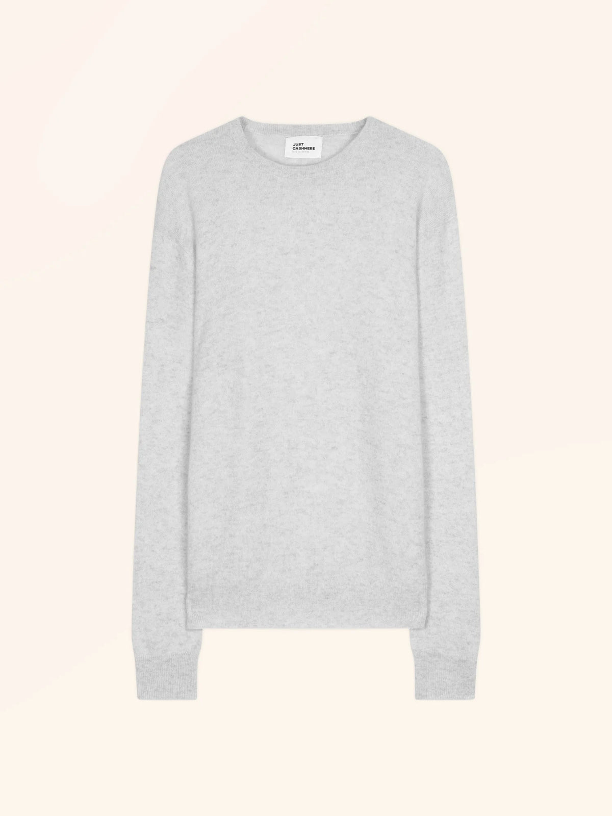 HOWARD Pull Col Rond Gris Perle Chiné