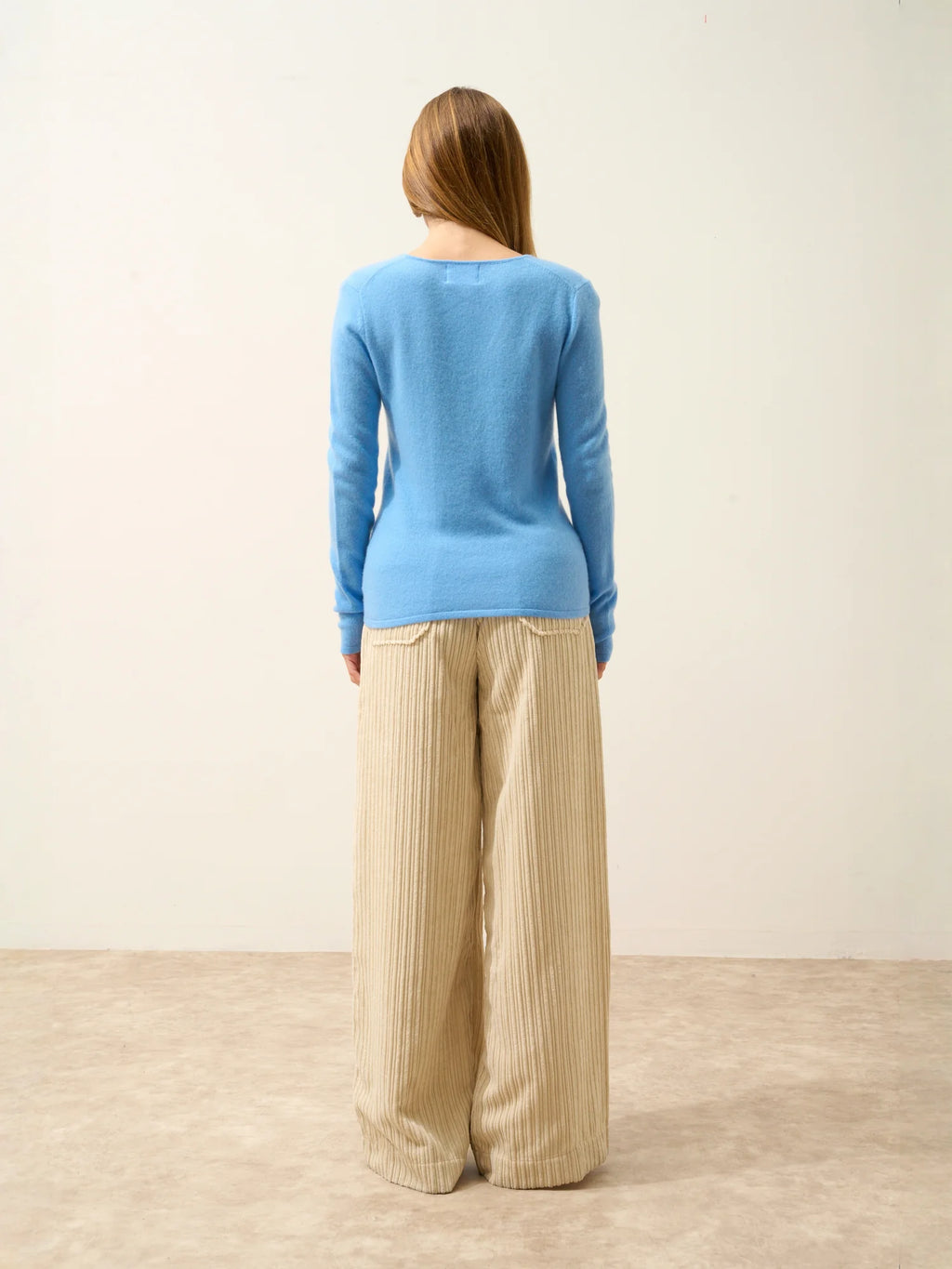 JOAN Pull Col V Bleu Bébé