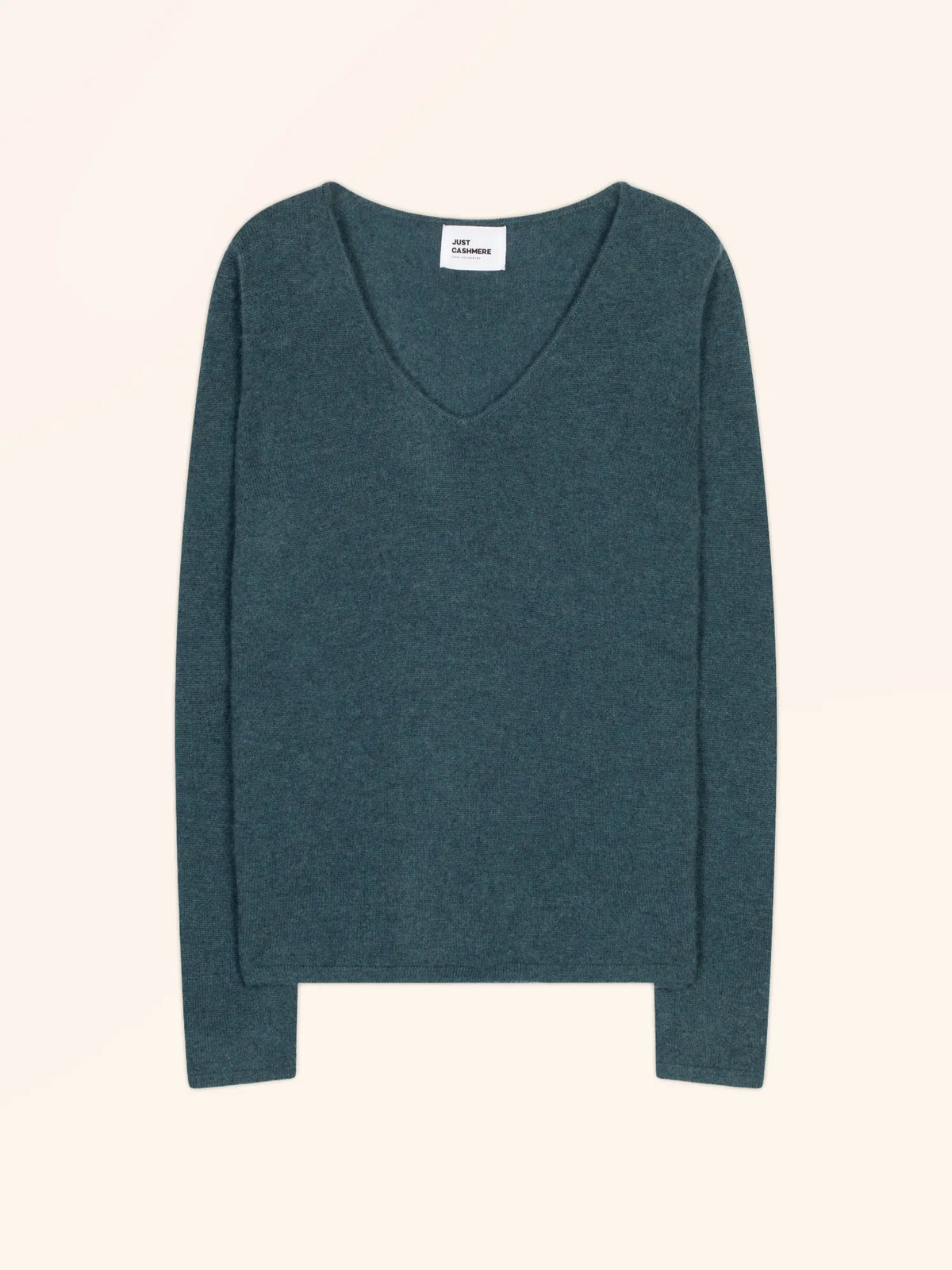 JOAN Pull Col V Vert Canard Chiné