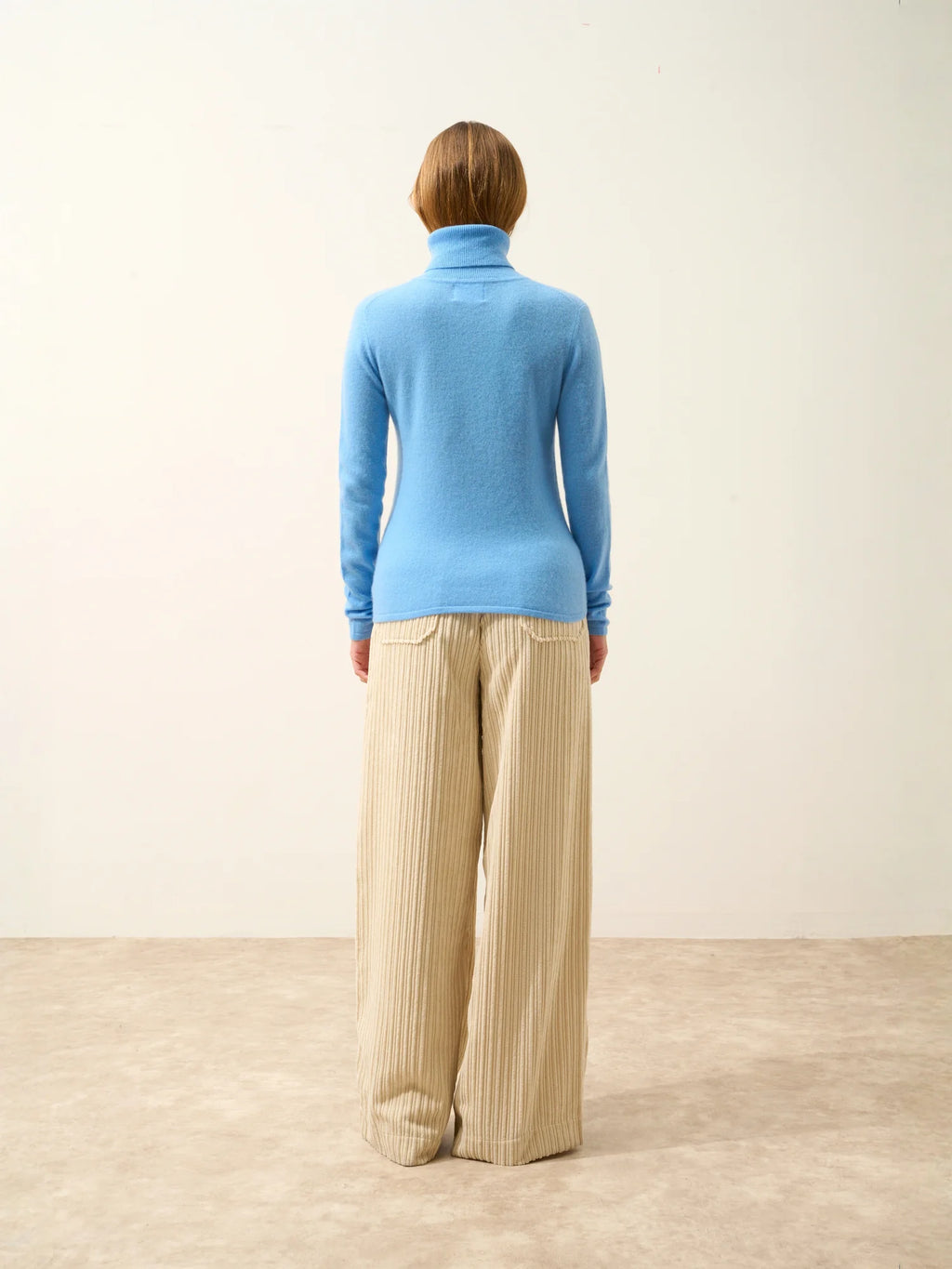 AVA Pull Col Roulé Bleu Bébé