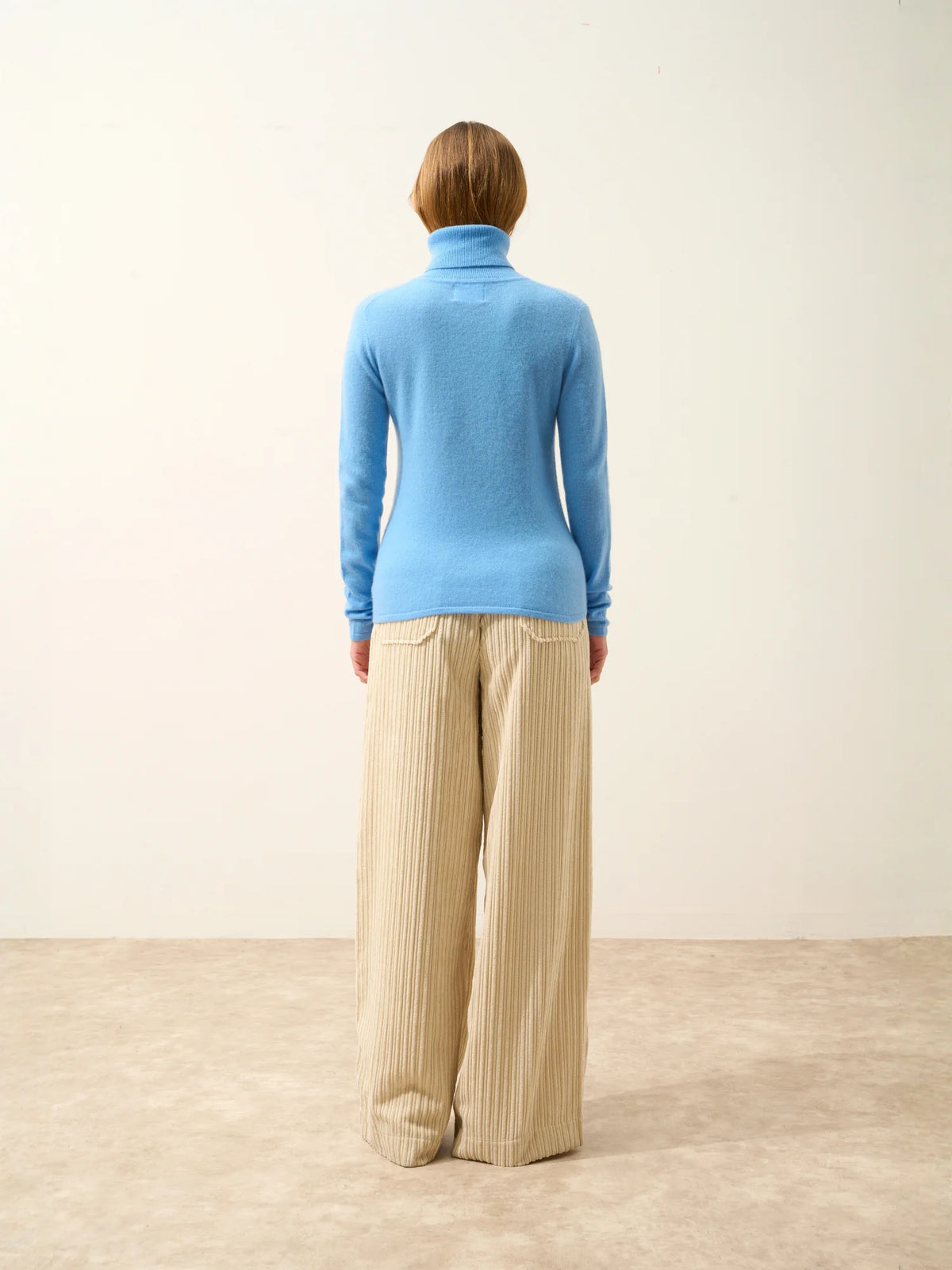 AVA Pull Col Roulé Bleu Bébé
