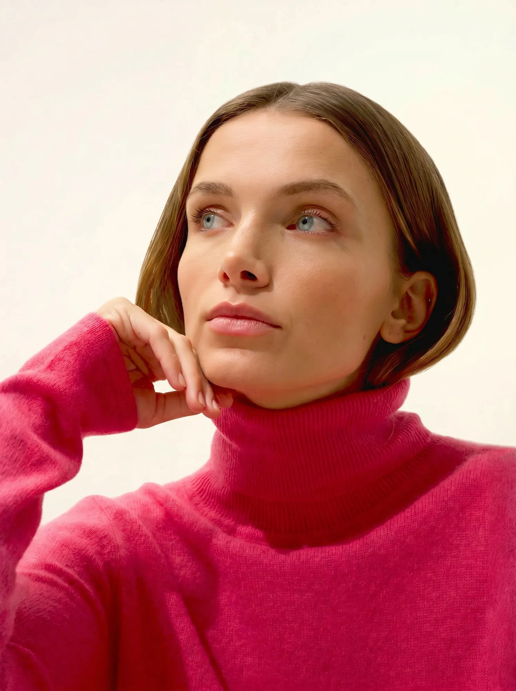 AVA Pullover Rollkragen Erdbeerrot