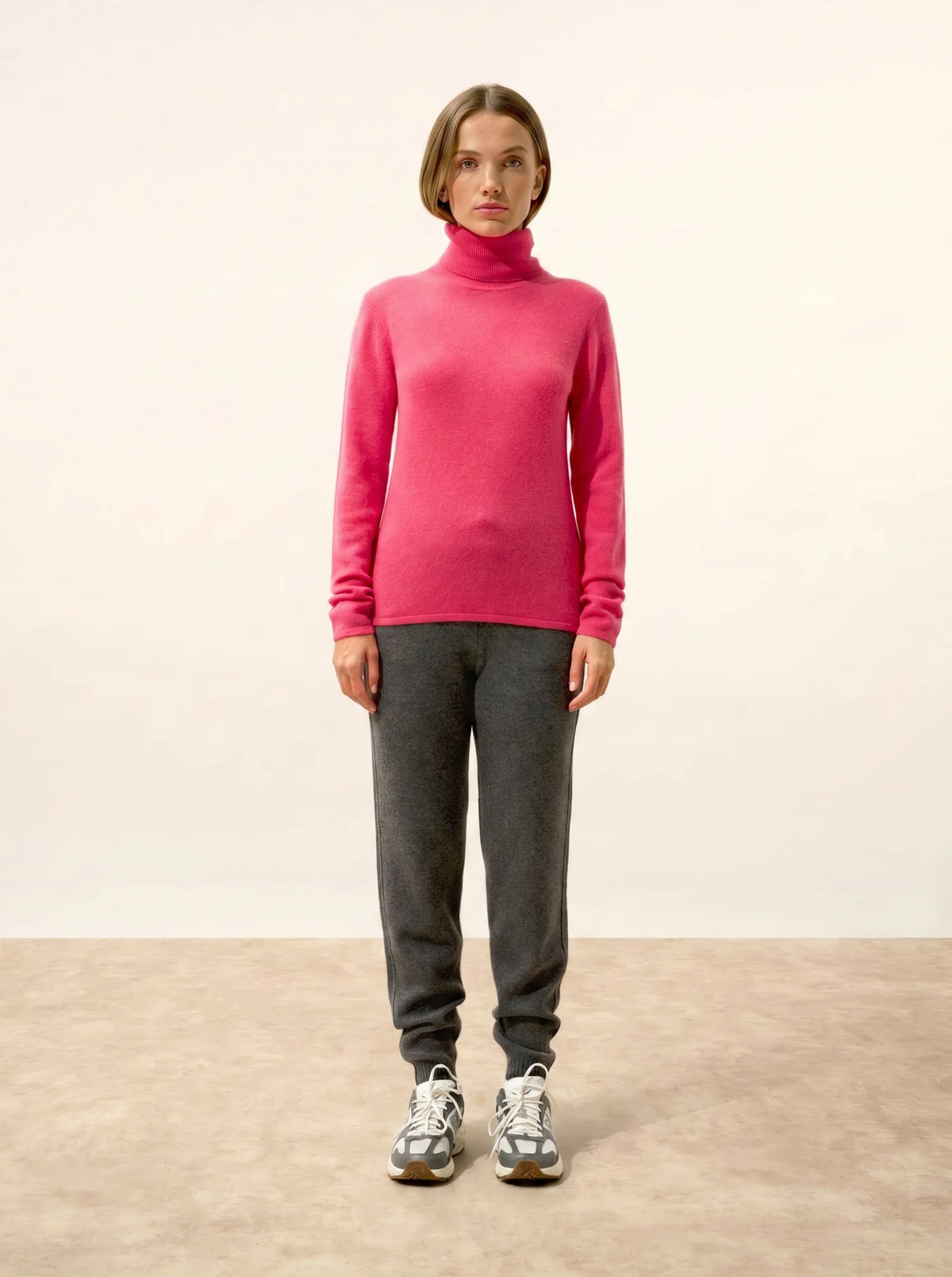 AVA Pullover Rollkragen Erdbeerrot