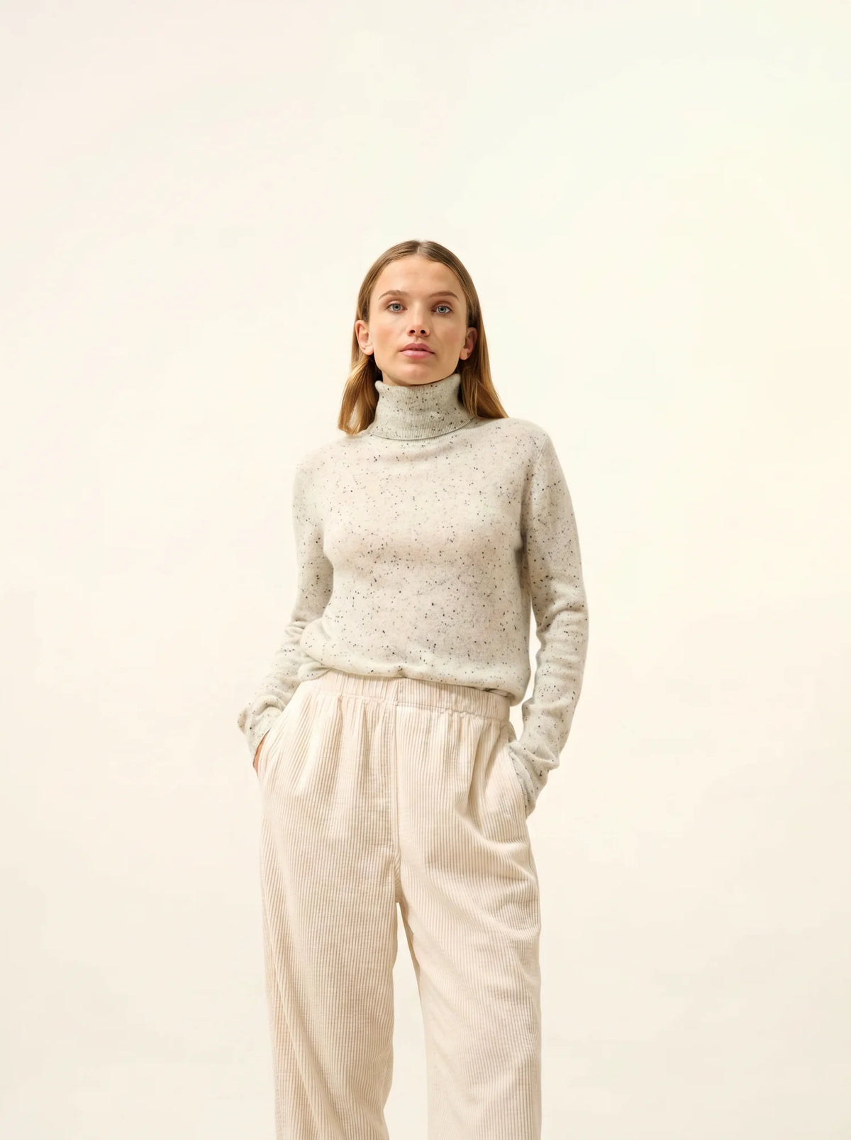 AVA Sweater Turtleneck Grey and Black
