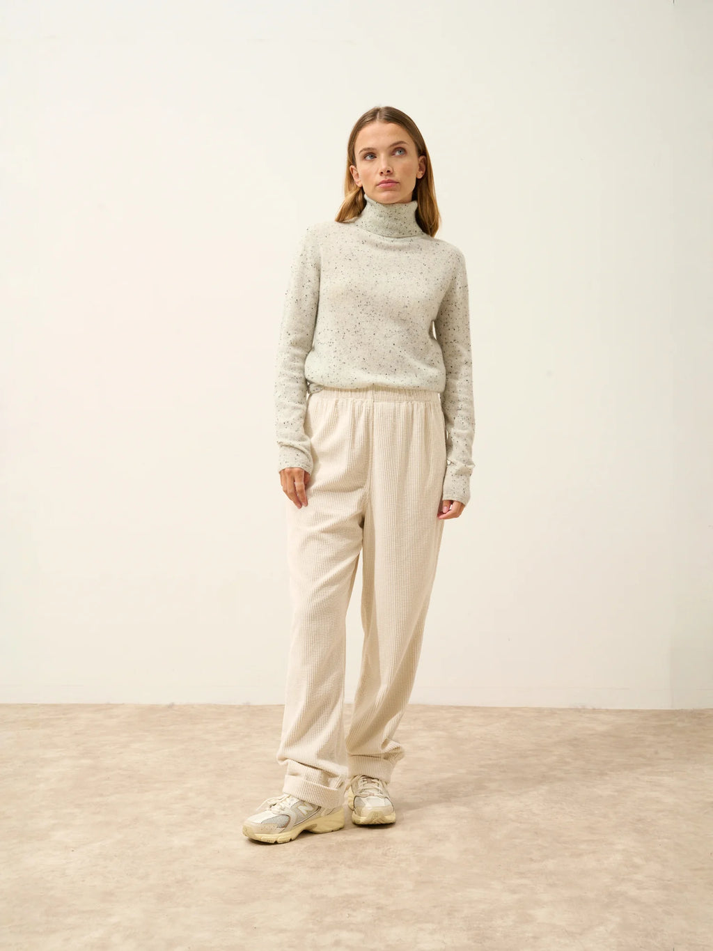 AVA Sweater Turtleneck Grey and Black