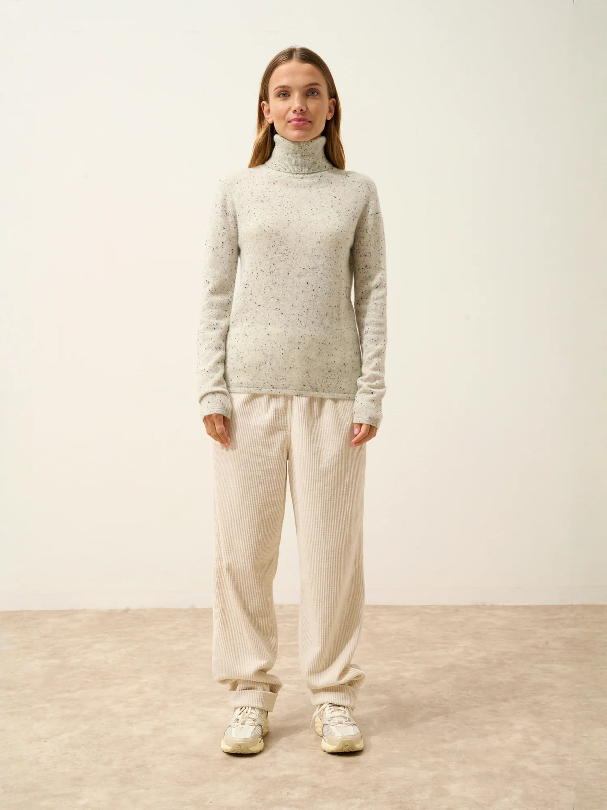 AVA Sweater Turtleneck Grey and Black