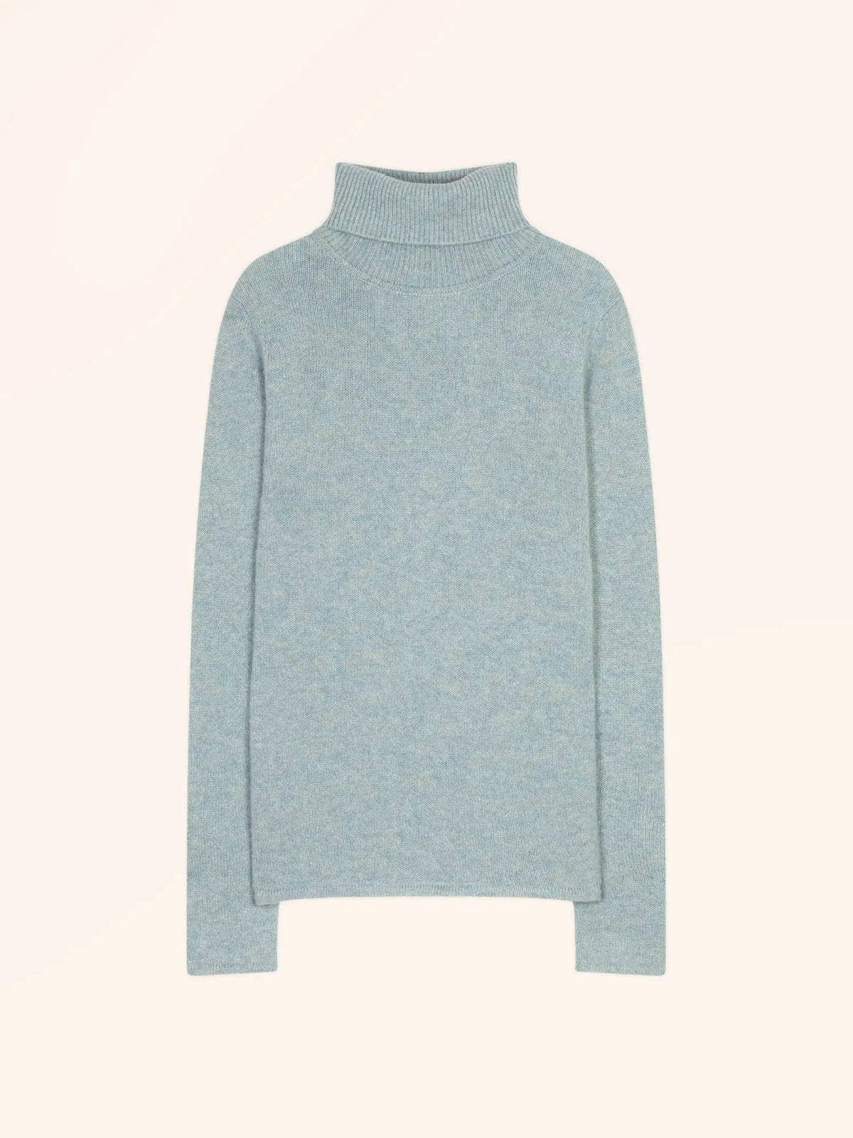 MATT Pull Col Roulé 4 Fils Bleu Gris Chiné