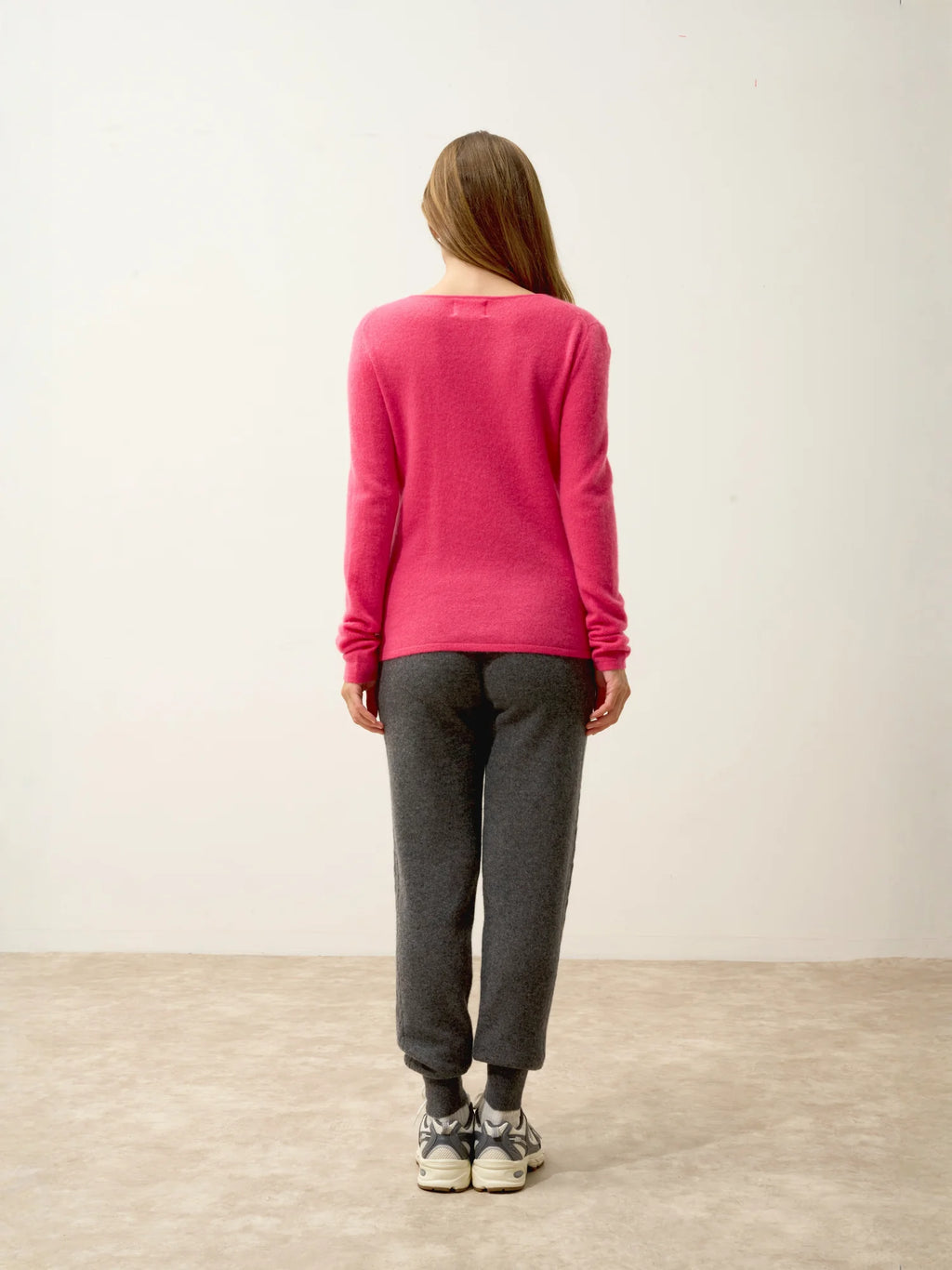 VIVIAN Pull Col Rond Fraise