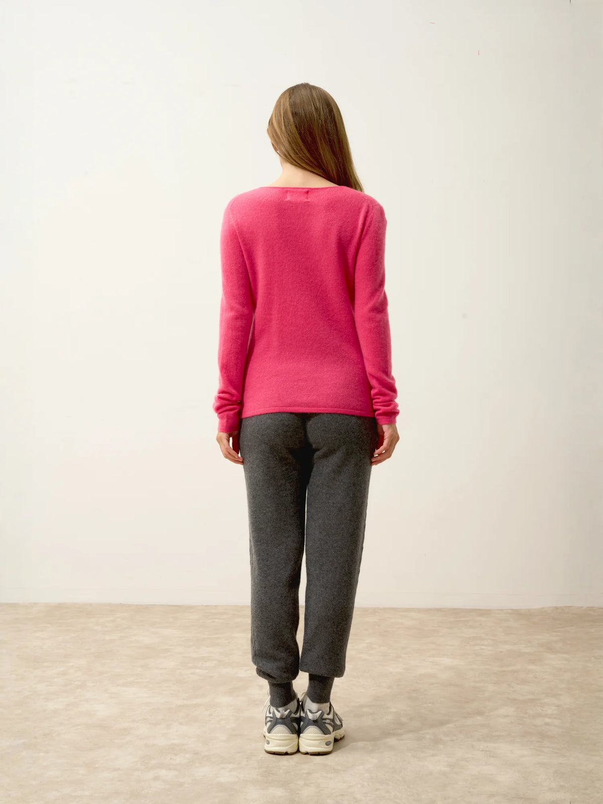 VIVIAN Pull Col Rond Fraise