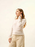 VIVIAN Pullover Rundhalsausschnitt Perlgrau meliert