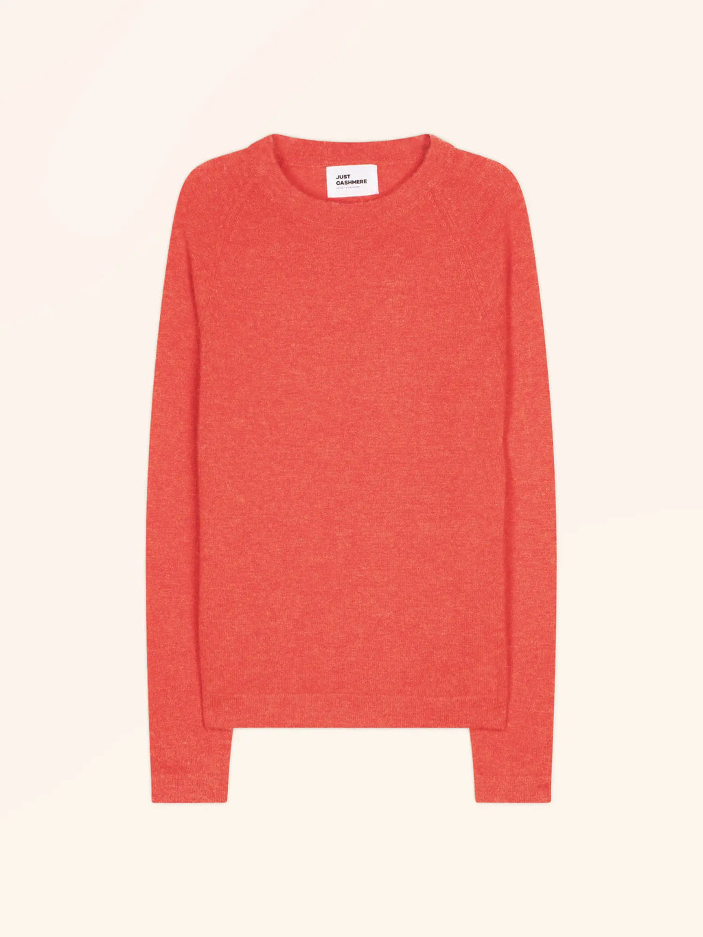 JANE Pull Col Rond Orange Chiné