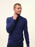 CONNOR Pull Col Roulé Bleu Nuit