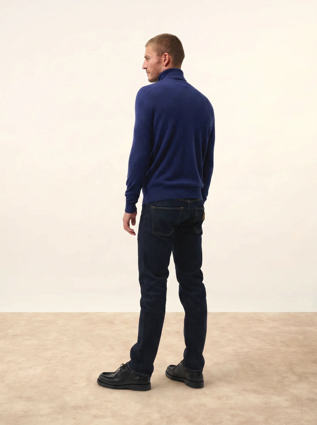 CONNOR Pull Col Roulé Bleu Nuit