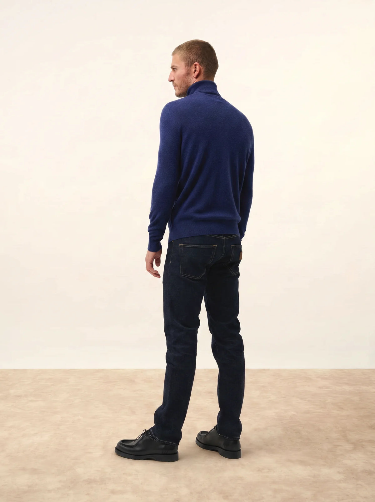 CONNOR Pull Col Roulé Bleu Nuit