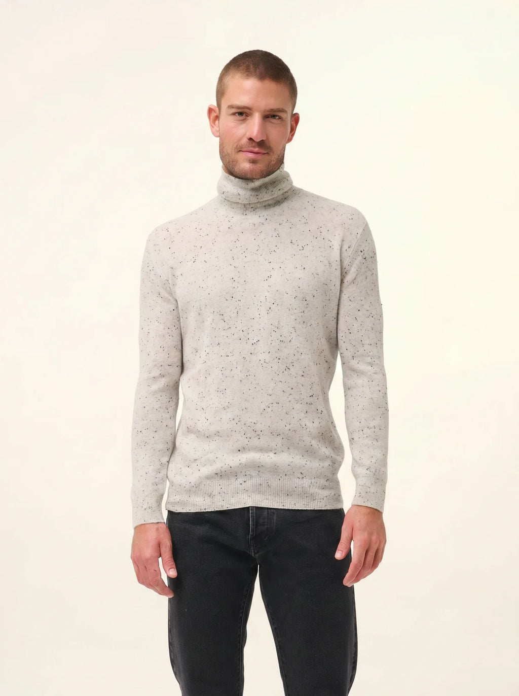 CONNOR Pullover Rollkragen Grau und Schwarz