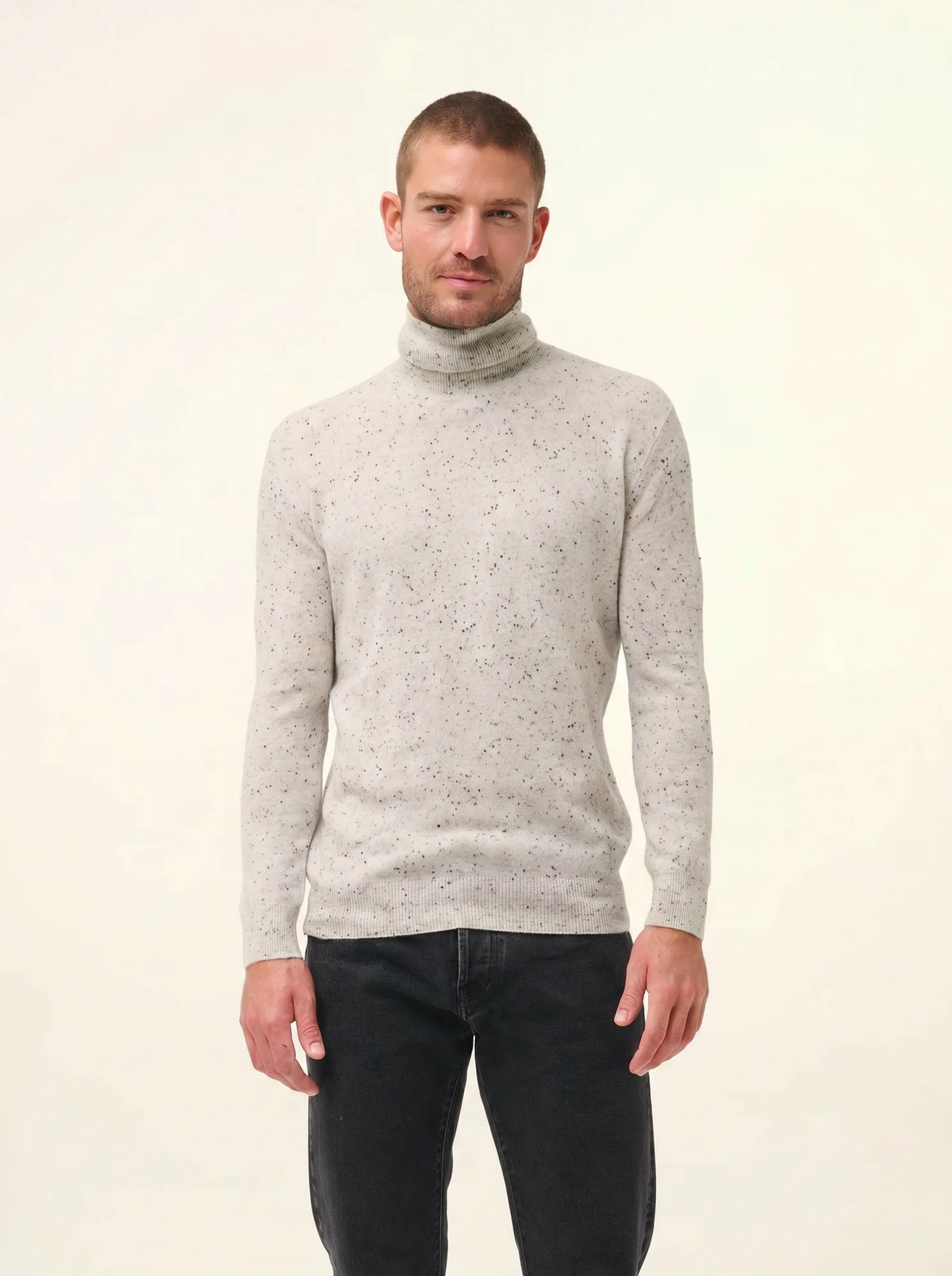 CONNOR Pullover Rollkragen Grau und Schwarz