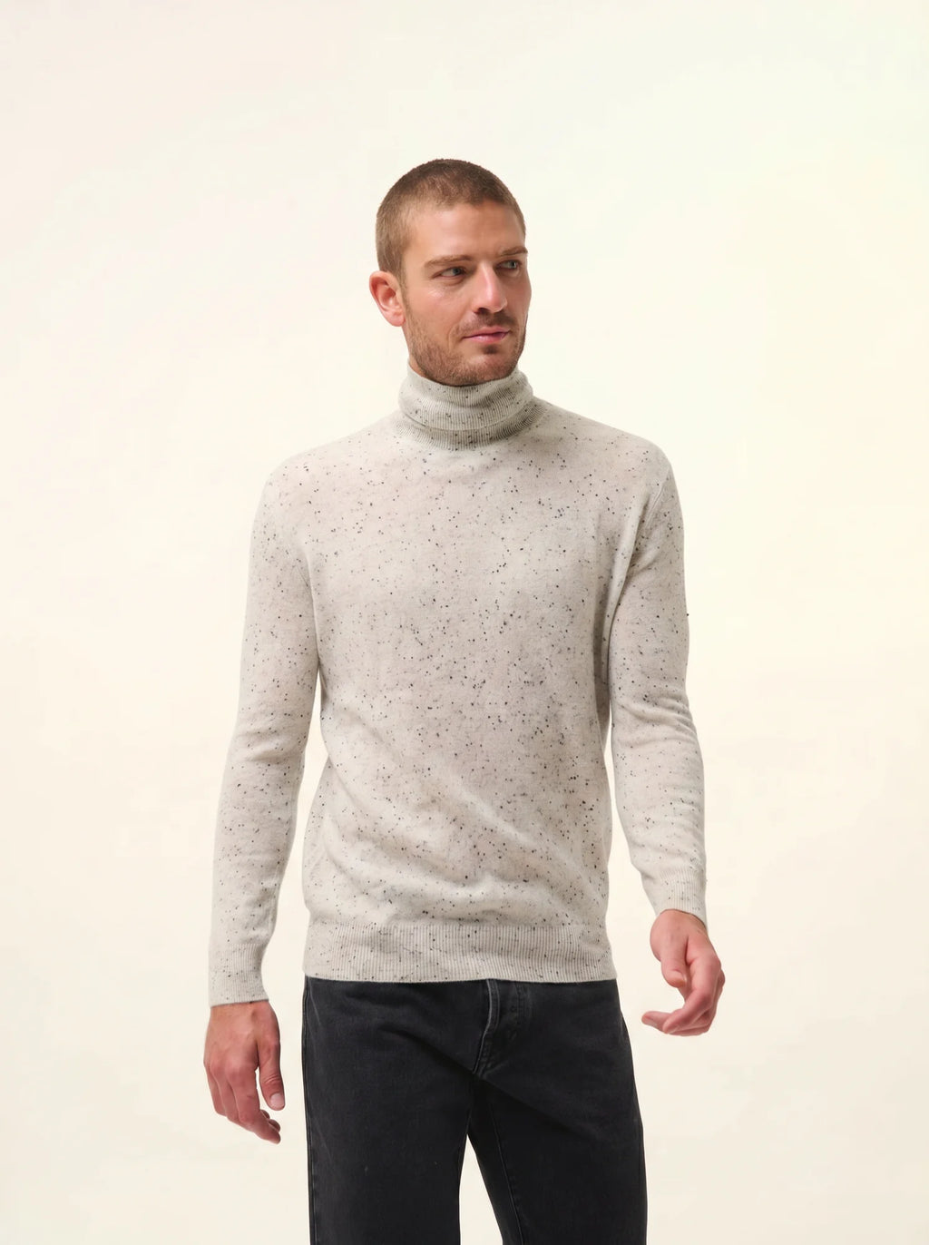 CONNOR Pullover Rollkragen Grau und Schwarz