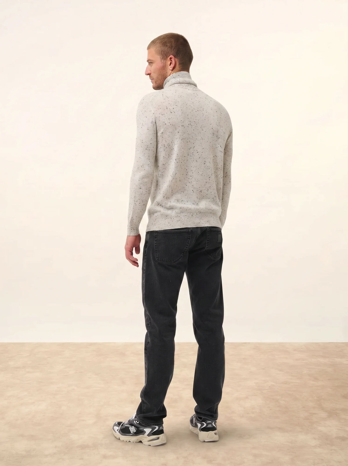 CONNOR Pullover Rollkragen Grau und Schwarz