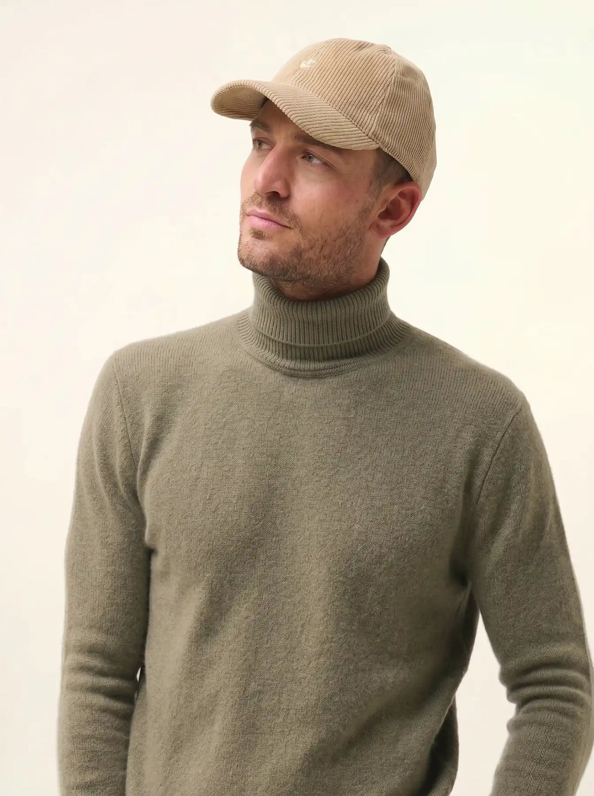 SACHA Pull Col Roulé 4 Fils Army