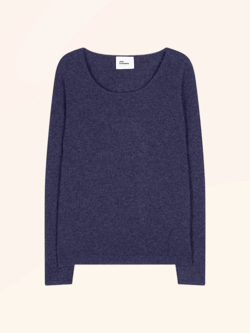 FIONA Pull Col Rond Violet Gris Chiné