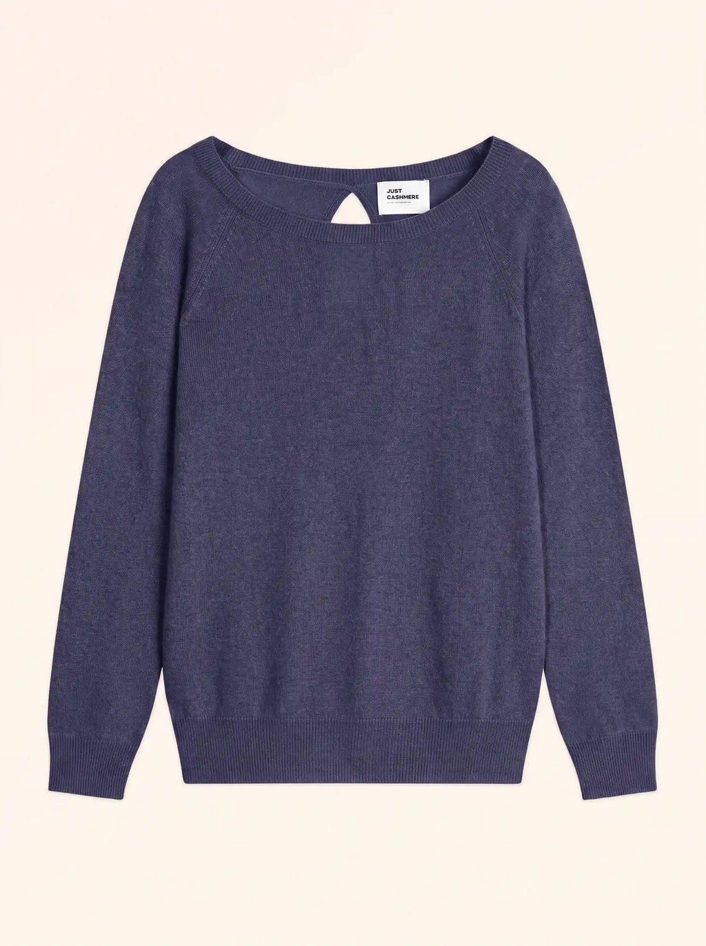 ABIGAILE Pull Col Bateau Goutte Dos Violet Gris Chiné