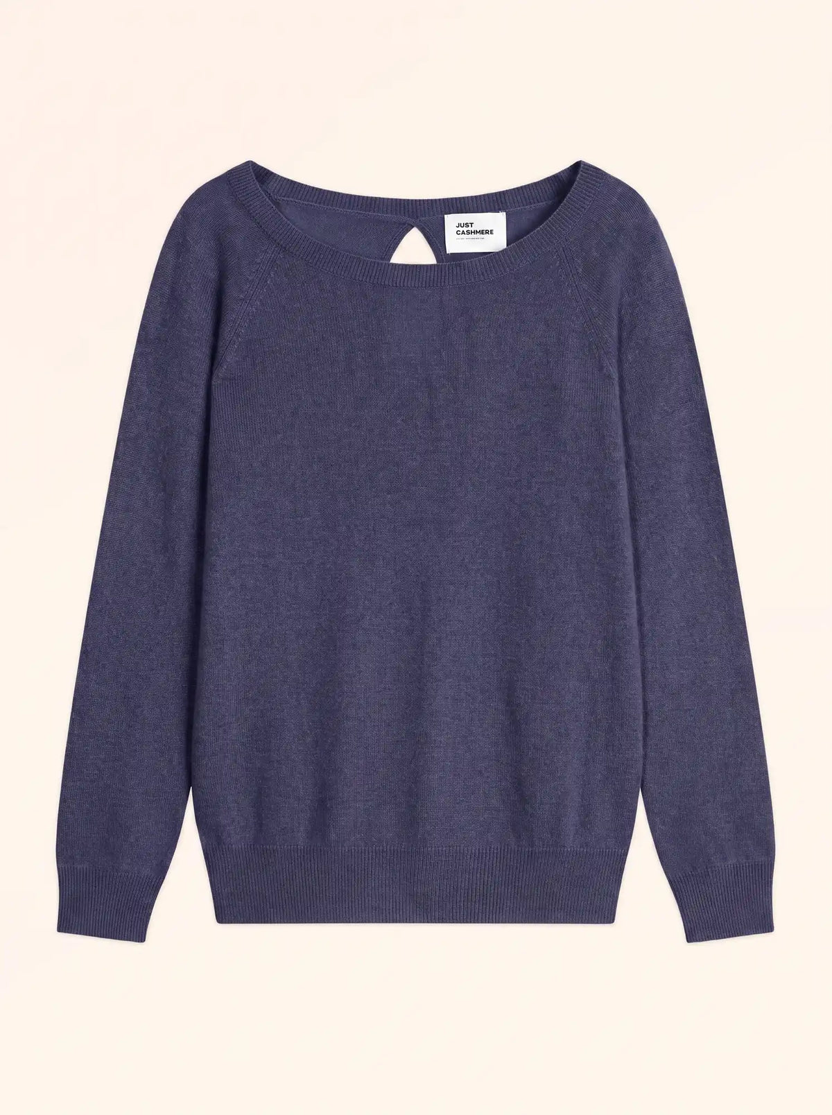 ABIGAILE Pull Col Bateau Goutte Dos Violet Gris Chiné