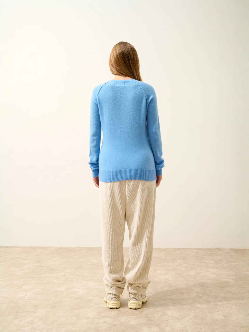 HELEN Pull Col Rond Bleu Bébé