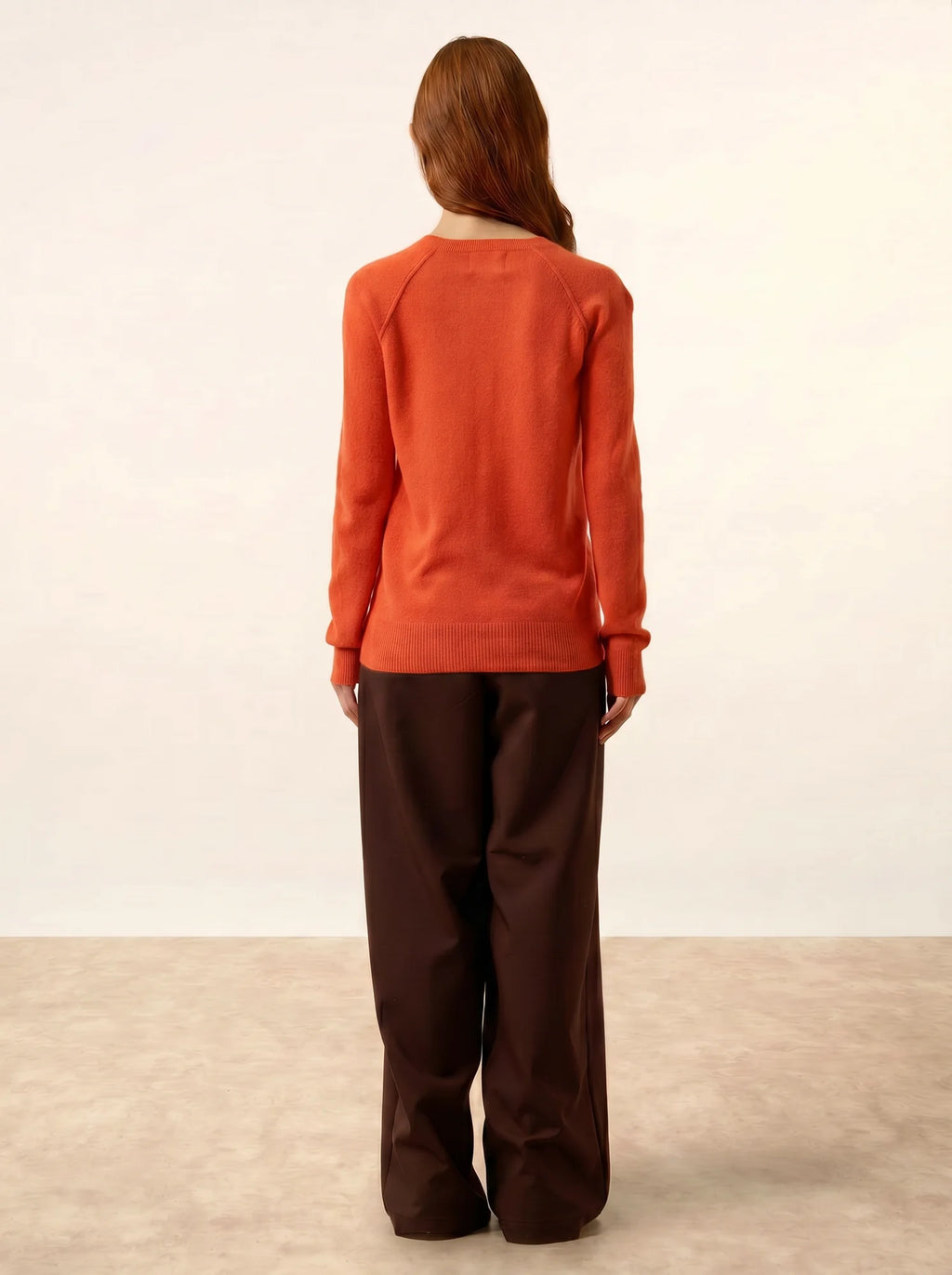 HELEN Pull Col Rond Orange