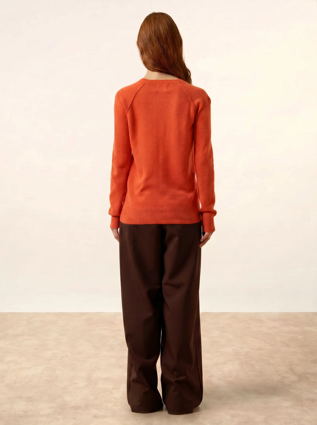 HELEN Pull Col Rond Orange