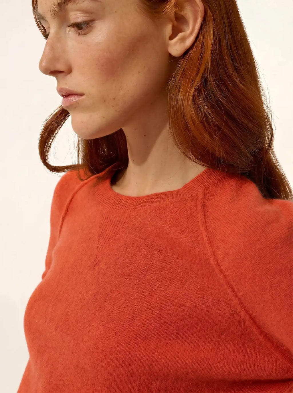 HELEN Pull Col Rond Orange