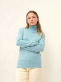 LEXIE Sweater Turtleneck Heather Aqua