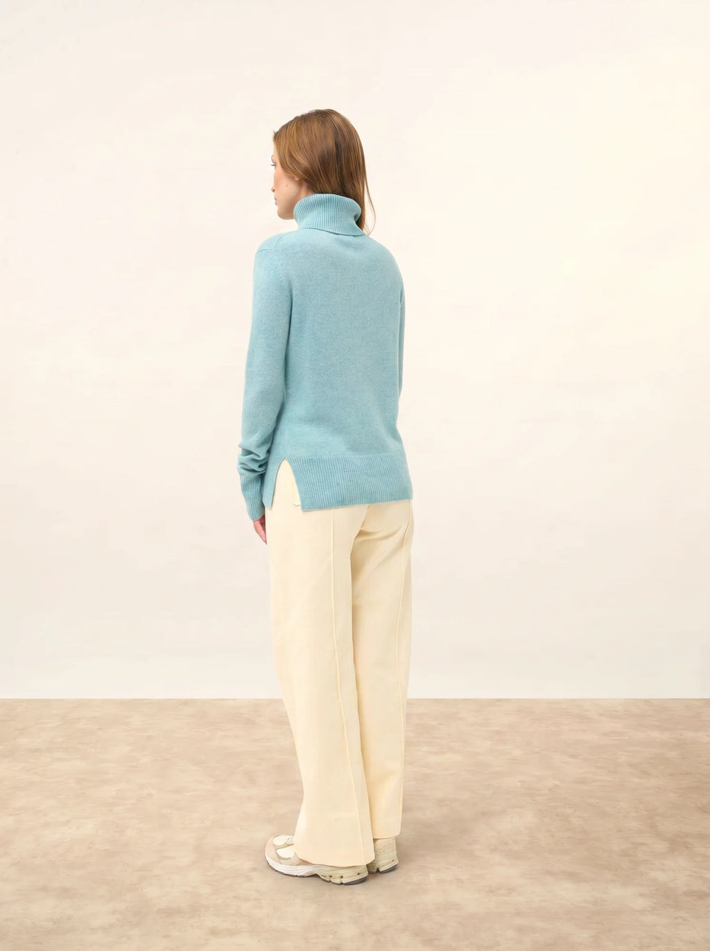 LEXIE Sweater Turtleneck Heather Aqua