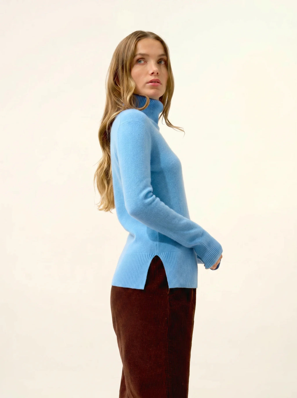 LEXIE Pull Col Roulé Bleu Bébé